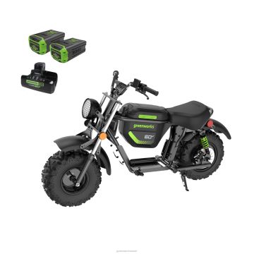 Greenworks transport 60V stealth-seeria elektriline minijalgratas (2) 8,0ah akude ja kahe pordiga kiirlaadijaga 8H0T4V272