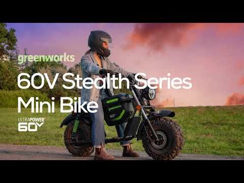 Greenworks transport 60V stealth-seeria elektriline minijalgratas (2) 8,0ah akude ja kahe pordiga kiirlaadijaga 8H0T4V272