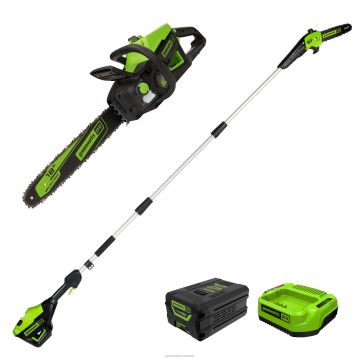 Greenworks tööriist 60v 18" juhtmeta aku 18" kettsaag ja 10" sae kombikomplekt koos 4,0ah aku ja laadijaga 8H0T4V346