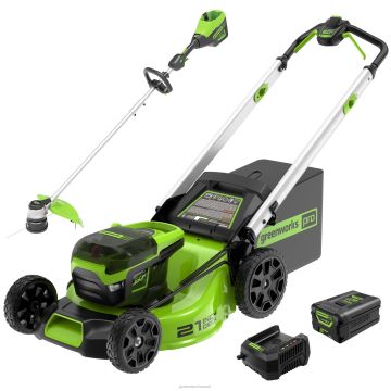 Greenworks tööriist 60v 21" juhtmeta akuniiduk ja 16" nöörtrimmeri kombineeritud komplekt koos 5,0ah aku ja laadijaga 8H0T4V289 - Sulgemiseks klõpsake pilti