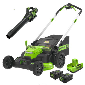 Greenworks tööriist 60v 25" juhtmeta akuniiduki kombineeritud komplekt koos puhuriga, (2) 4,0ah akut ja kahe pordiga laadija 8H0T4V290 - Sulgemiseks klõpsake pilti