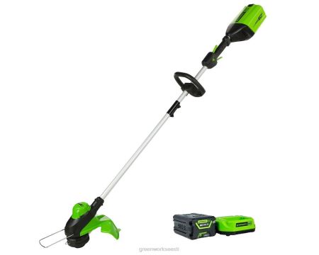 Greenworks tööriist 60 V 13-tolline juhtmeta akutrimmer ja 0,080 nööriga trimmerliini kombineeritud komplekt koos 2,0 ah aku ja laadijaga 8H0T4V337