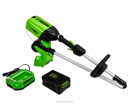 Greenworks tööriist 60 V 13-tolline juhtmeta akutrimmer ja 0,080 nööriga trimmerliini kombineeritud komplekt koos 2,0 ah aku ja laadijaga 8H0T4V337