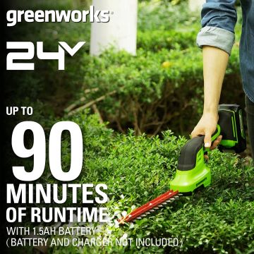 Greenworks tööriist 24V võsa 1,5ah usb aku ja laadijaga 8H0T4V200