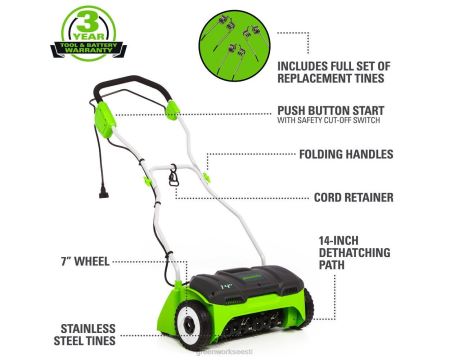 Greenworks tööriist 10 amprine 14" juhtmega eemaldaja 8H0T4V212