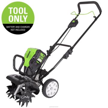 Greenworks tööriist 80v 10" juhtmeta akukultivaator / mullafrees (ainult tööriist) 8H0T4V209