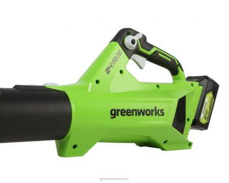 Greenworks tööriist 24v 450 cfm juhtmeta aku lehepuhur 4,0 ah usb aku ja laadijaga 8H0T4V105