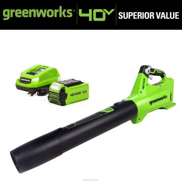 Greenworks tööriist 40v 450 cfm aku lehepuhur koos 2,5ah aku ja laadijaga 8H0T4V101