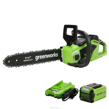 Greenworks tööriist 40v 14" juhtmeta aku harjadeta kettsaag 2,5ah usb aku ja laadijaga 8H0T4V143