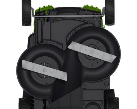 Greenworks tööriist 40V 20" juhtmeta aku kahe teraga muruniiduk koos 4,0ah ja 2,0ah akude ja laadijaga 8H0T4V29