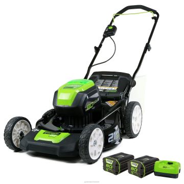 Greenworks tööriist pro 80v 21" harjadeta muruniiduk (2) 2,0ah aku ja kiirlaadijaga 8H0T4V18