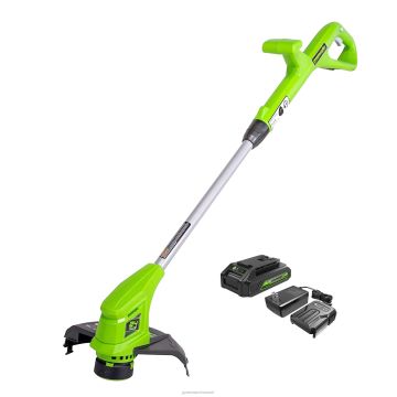 Greenworks tööriist 24 V 10-tolline juhtmeta akutrimmer 2,0 ah aku ja laadijaga 8H0T4V82