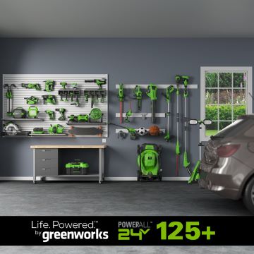 Greenworks tööriist 24 V 10-tolline juhtmeta akutrimmer 2,0 ah aku ja laadijaga 8H0T4V82