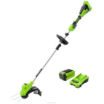 Greenworks tööriist 40 V 15-tolline juhtmeta trimmer 2,0 ah aku ja laadijaga 8H0T4V75 - Sulgemiseks klõpsake pilti