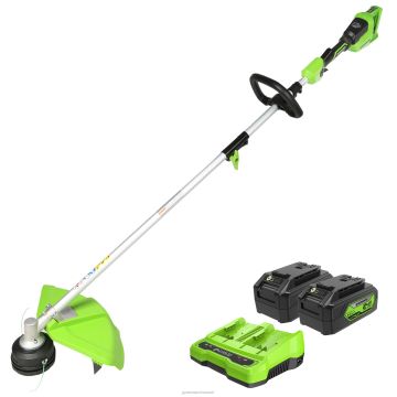 Greenworks tööriist 48 V (2 x 24 V) 16-tolline juhtmeta akutrimmer (saab kinnitada) koos (2) 4,0 ah usb aku ja kahe pordiga laadijaga 8H0T4V70