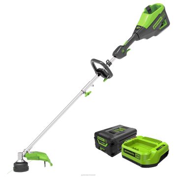 Greenworks tööriist 60 V 16-tolline juhtmeta akutrimmer (saab lisaseadmega) 4,0 ah aku ja laadijaga 8H0T4V64