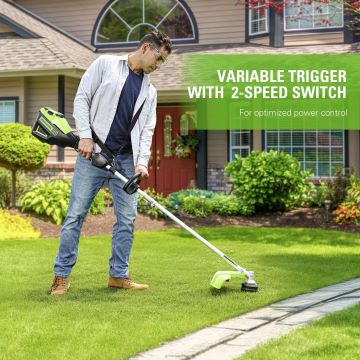 Greenworks tööriist 80 V 16-tolline juhtmeta akutrimmer (saab lisaseadmega) (ainult tööriist) 8H0T4V85