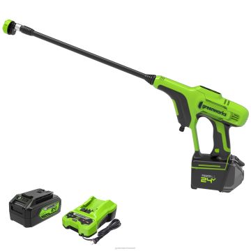 Greenworks tööriist 24v 600 psi 0,8 gpm külma veega juhtmeta toitepuhasti 4,0 ah usb aku ja laadijaga 8H0T4V240