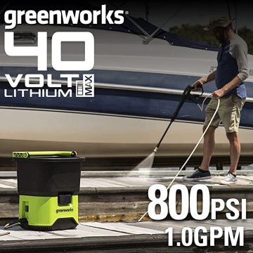 Greenworks tööriist 40 V 800 psi 1,0 gpm külma vee ämbriga survepesur (ainult tööriist) 8H0T4V244