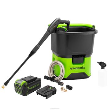 Greenworks tööriist 40v 800 psi 1,0 gpm külma vee ämbriga survepesur koos 4,0ah aku ja laadijaga 8H0T4V239