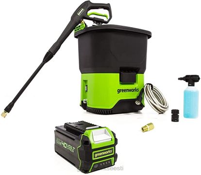 Greenworks tööriist 40v 800 psi 1,0 gpm külma vee ämbriga survepesur koos 4,0ah aku ja laadijaga 8H0T4V239