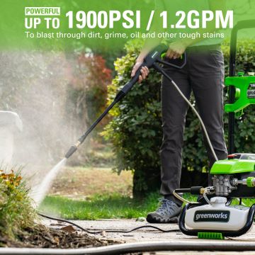 Greenworks tööriist 1900 psi 1,2 gpm külma veega elektriline survepesur 8H0T4V230