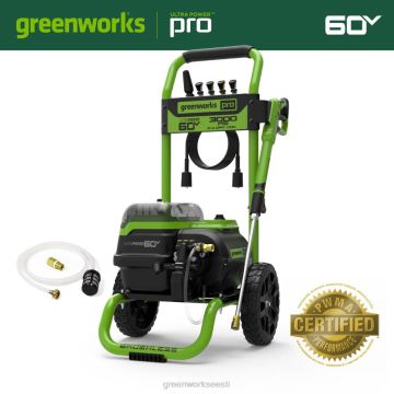 Greenworks tööriist 60v 3000-psi 2,0 gpm elektriline survepesur (2) 5,0ah aku ja kahe pordiga laadijaga 8H0T4V217