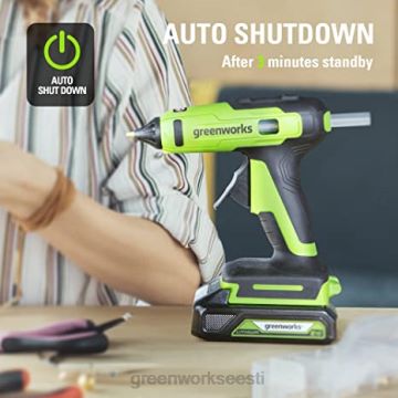 Greenworks tööriist 24V juhtmeta aku liimipüstol 2,0ah aku ja laadijaga 8H0T4V400