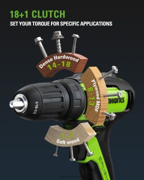 Greenworks tööriist 24 V akutrell/keeraja ja löökkeeraja kahe (2) 2.0ah aku ja laadijaga 8H0T4V405