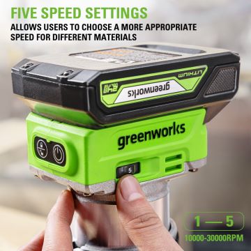 Greenworks tööriist 24 V juhtmeta akuga kompaktne ruuter 2,0 ah aku ja laadijaga 8H0T4V397