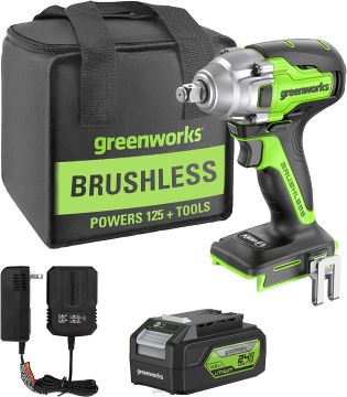 Greenworks tööriist 24v 1/2" juhtmeta aku löökvõtme komplekt koos 4,0ah aku ja laadijaga 8H0T4V410