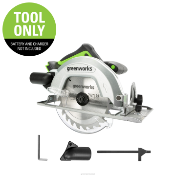 Greenworks tööriist 24v 7-1/4" juhtmeta akuketassaag (ainult tööriist) 8H0T4V430