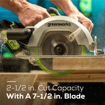 Greenworks tööriist 24v 7-1/4" juhtmeta akuketassaag (ainult tööriist) 8H0T4V430