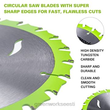 Greenworks tööriist 24v akutrell/keeraja ja löökkeeraja ning tsirk. sae ja 70 tk ir biti komplekt + 3 tk terade kombineeritud komplekt kahe (2) 2.0ah aku ja 4.0ah aku ja laadijaga 8H0T4V401