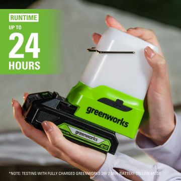 Greenworks tarvik 24 V juhtmeta aku 500 luumenine latern (ainult tööriist) 8H0T4V535