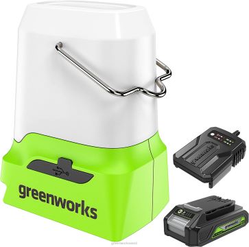 Greenworks tarvik 24 V juhtmeta aku 500 luumenine latern koos 2.0ah aku ja laadijaga 8H0T4V392